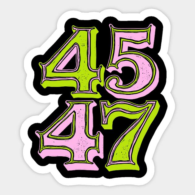45 47 Sticker by CreativeSage